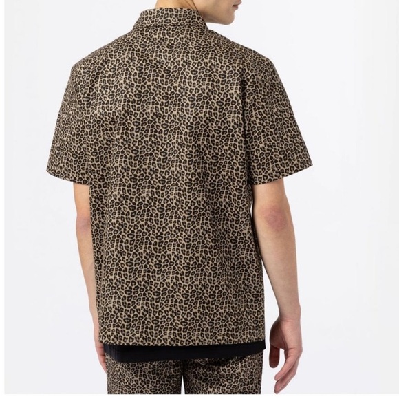 DICKIES Silver Firs Short Sleeve Shirt Leopard Print Men’s XS Unisex - Picture 7 of 12